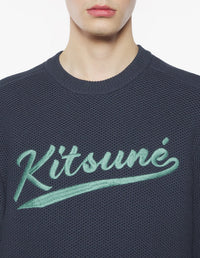 Pull avec logo brodé - Iris Black