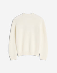 Kitsune Varsity Embroidered Mesh Jumper - Milk