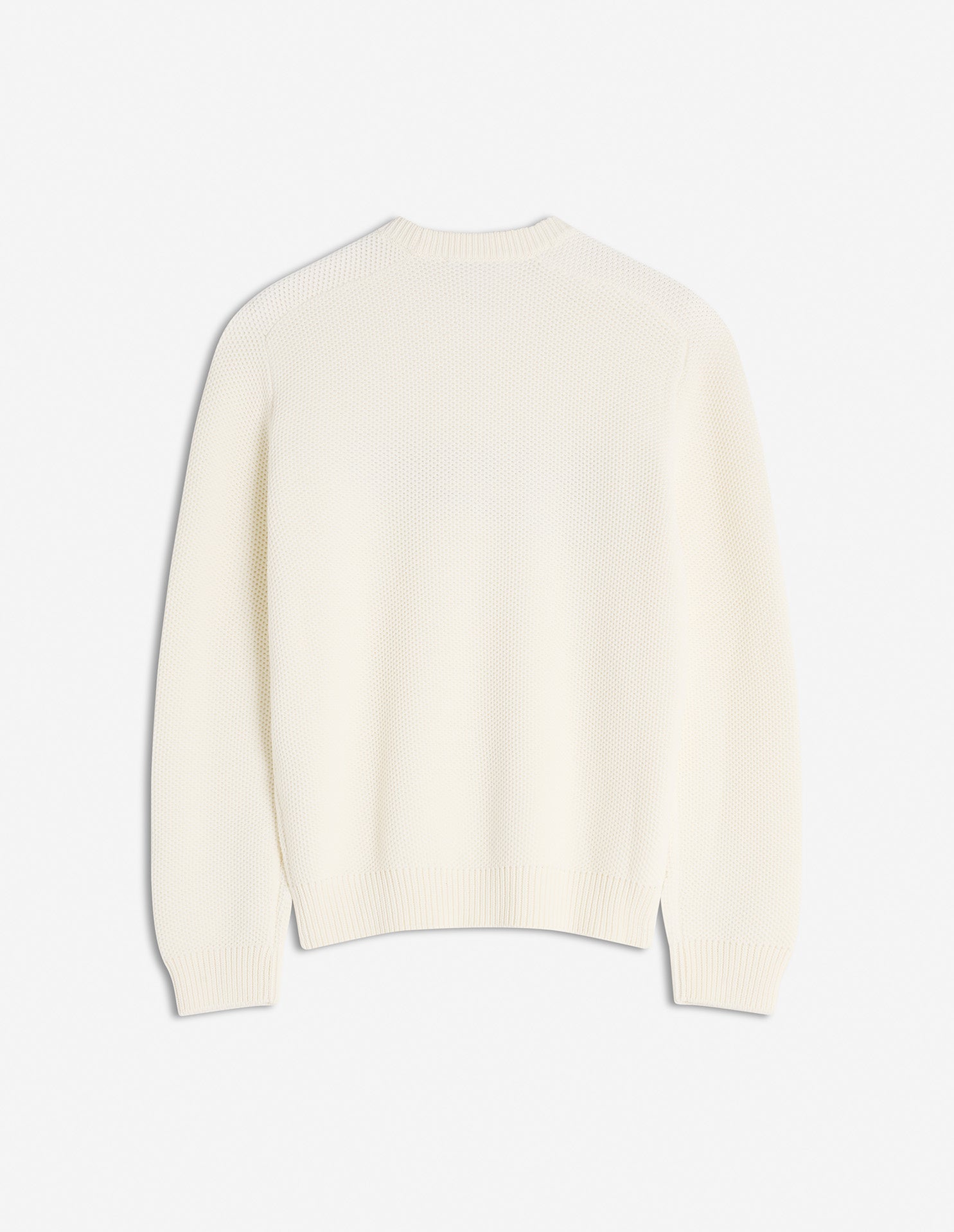 Kitsune Varsity Embroidered Mesh Jumper - Milk