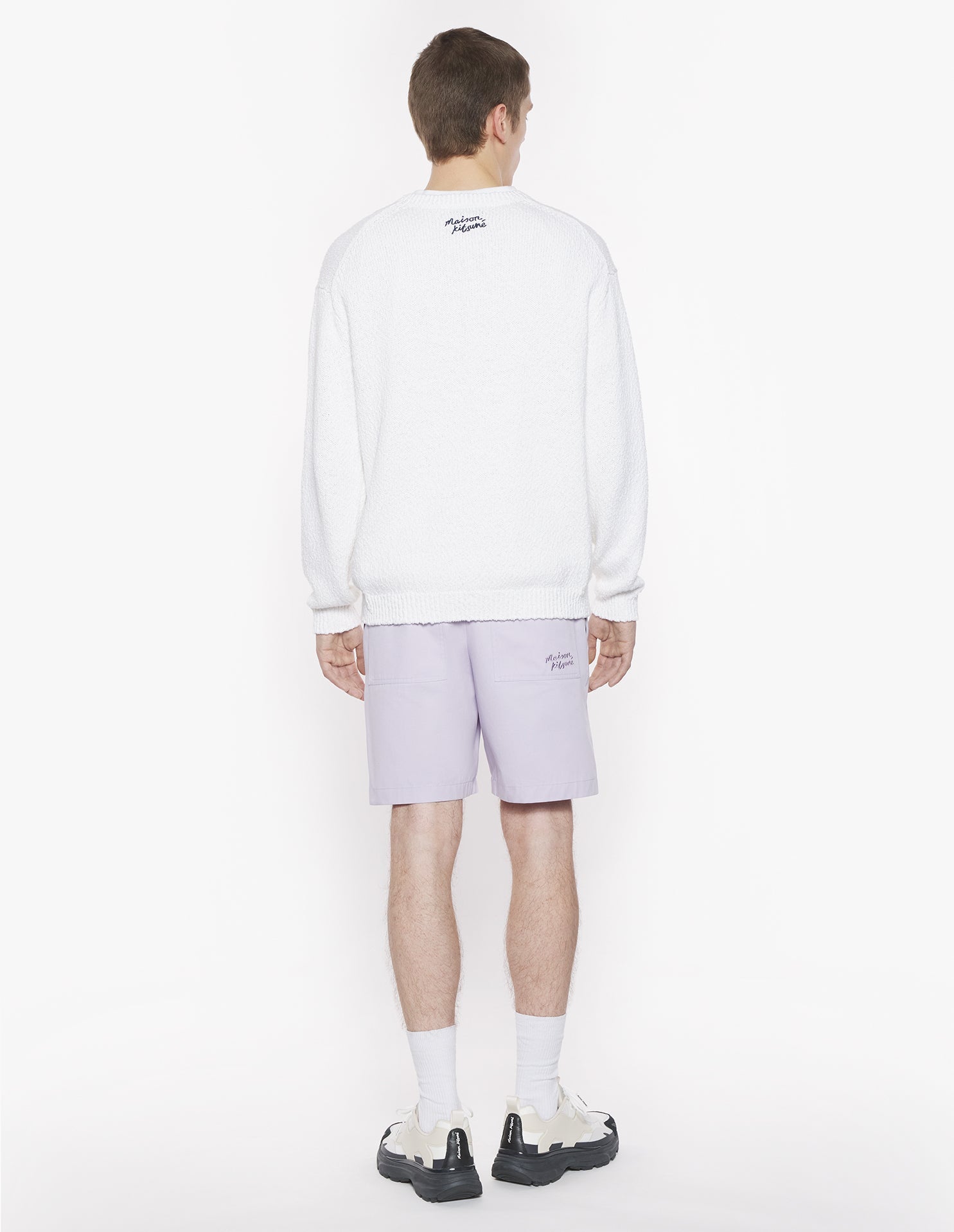 Abstract Daisy Intarsia Jumper - White