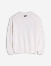 Abstract Daisy Intarsia Jumper - White