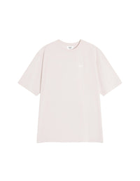 Oversized embroidered T-shirt - Warm Stone