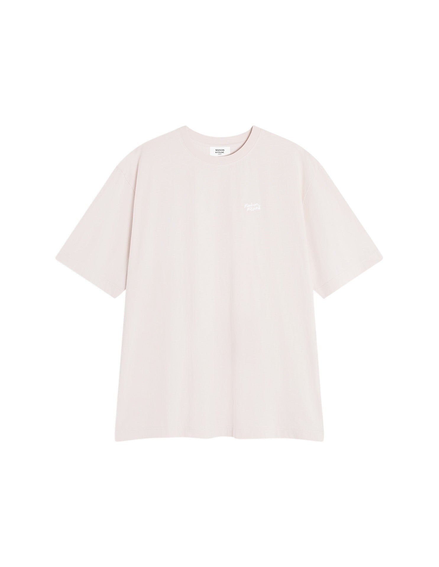 Oversized embroidered T-shirt - Warm Stone