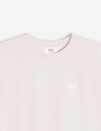 Oversized embroidered T-shirt - Warm Stone