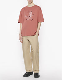 Belted trousers with embroidery - Cork
