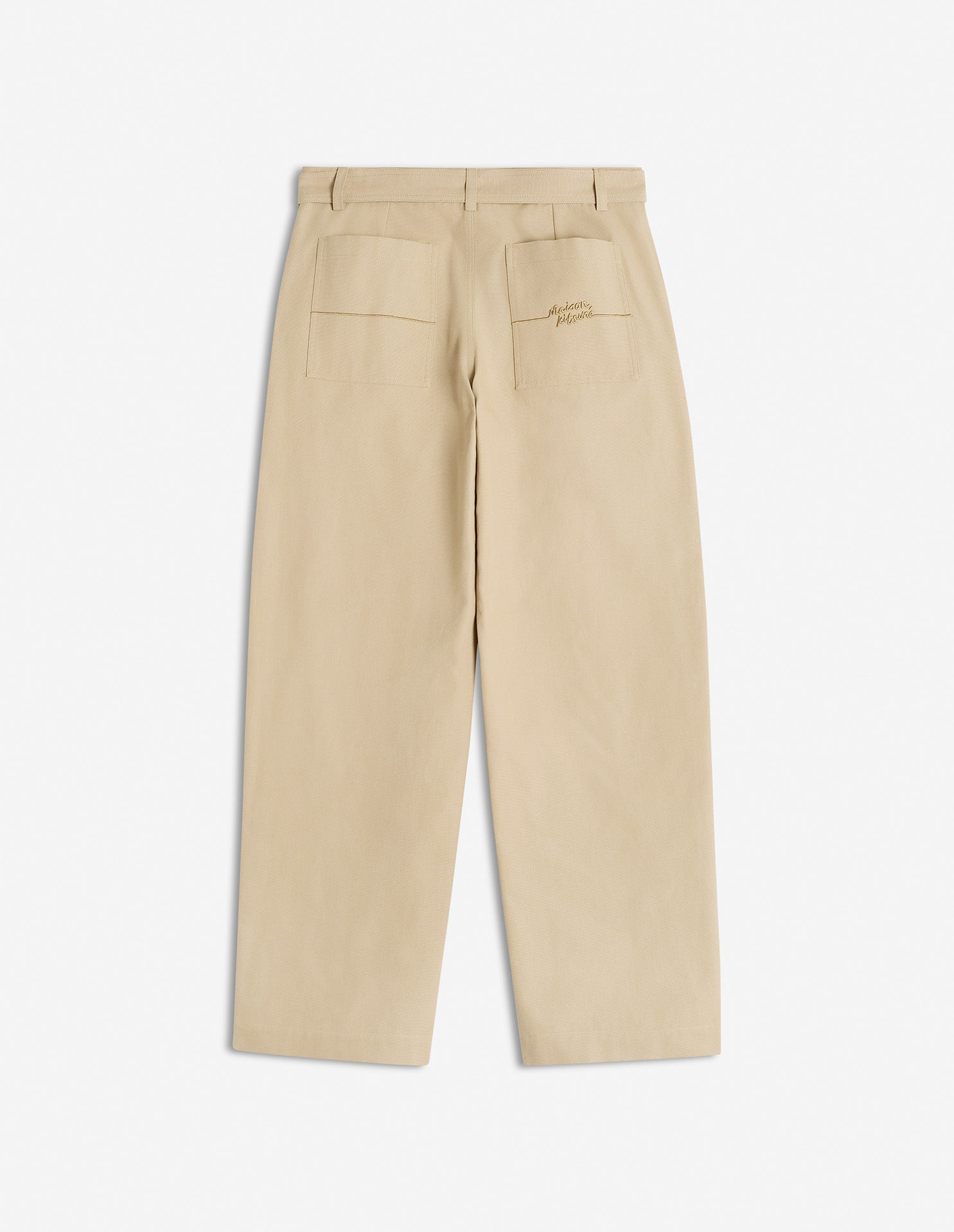 Belted trousers with embroidery - Cork