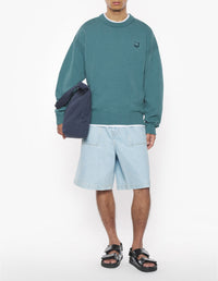 Embroidered denim shorts - Light Wash