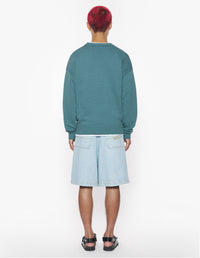 Embroidered denim shorts - Light Wash