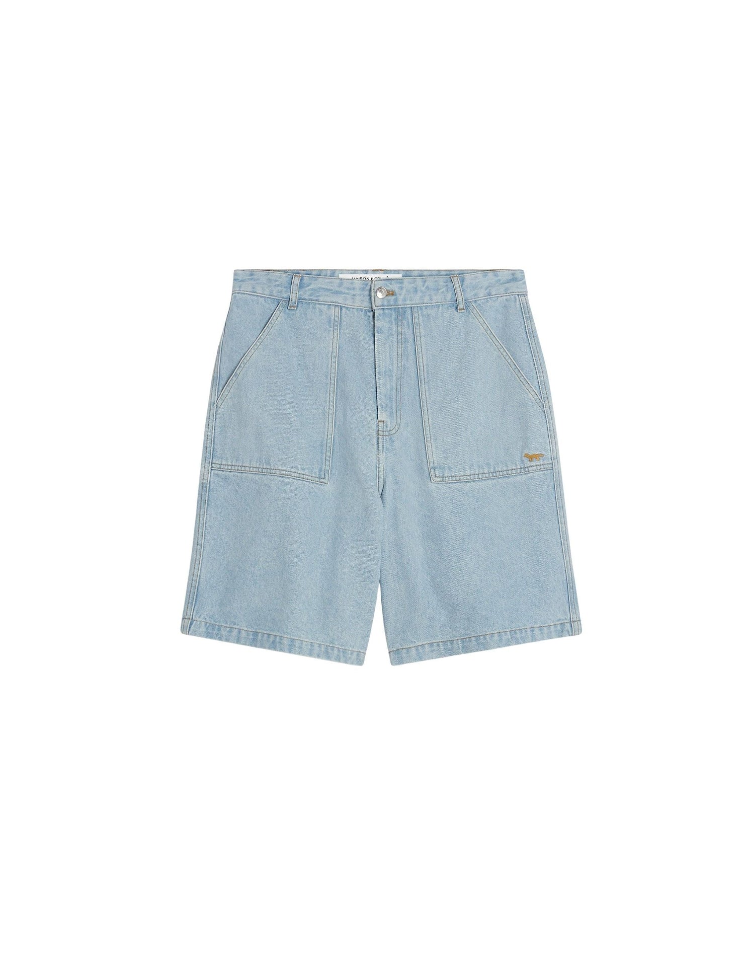 Embroidered denim shorts - Light Wash