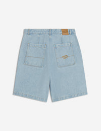 Embroidered denim shorts - Light Wash