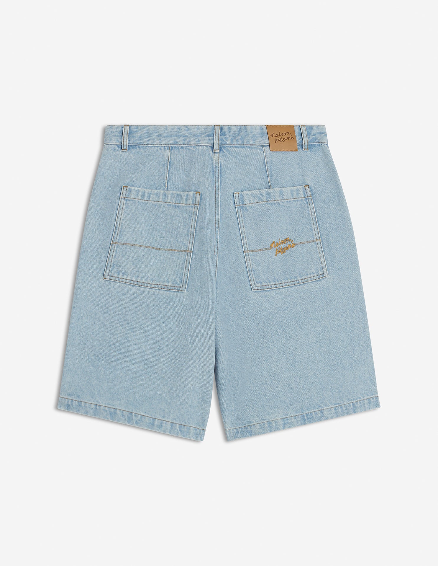 Embroidered denim shorts - Light Wash