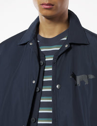 Varsity coach jacket in technical fabric - Iris Black