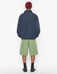 Varsity coach jacket in technical fabric - Iris Black