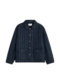 Quilted jacket in technical fabric - Iris Black