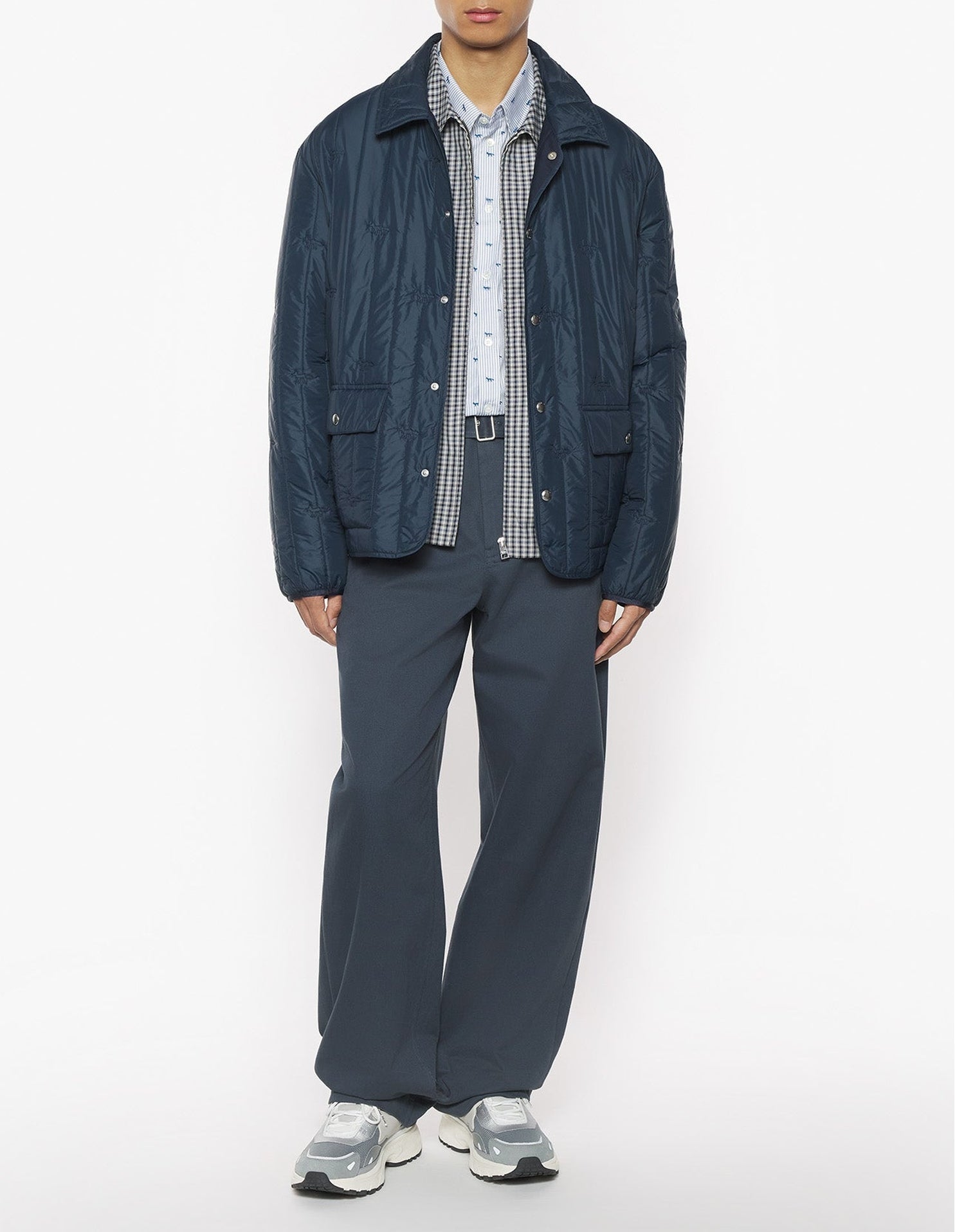 Quilted jacket in technical fabric - Iris Black