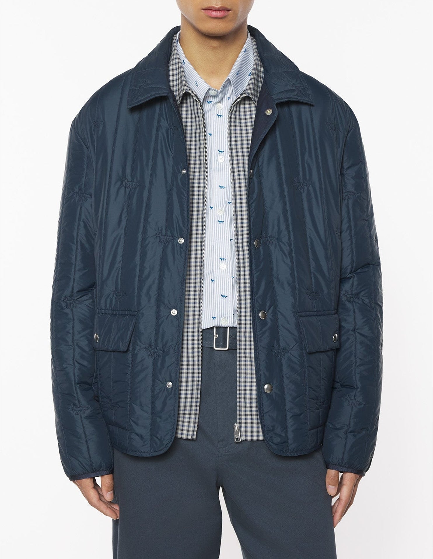 Quilted jacket in technical fabric - Iris Black