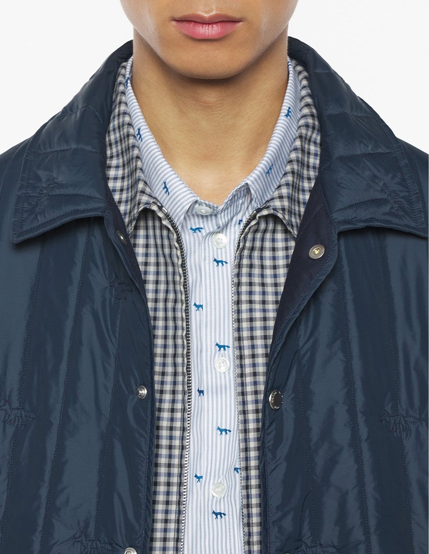 Quilted jacket in technical fabric - Iris Black