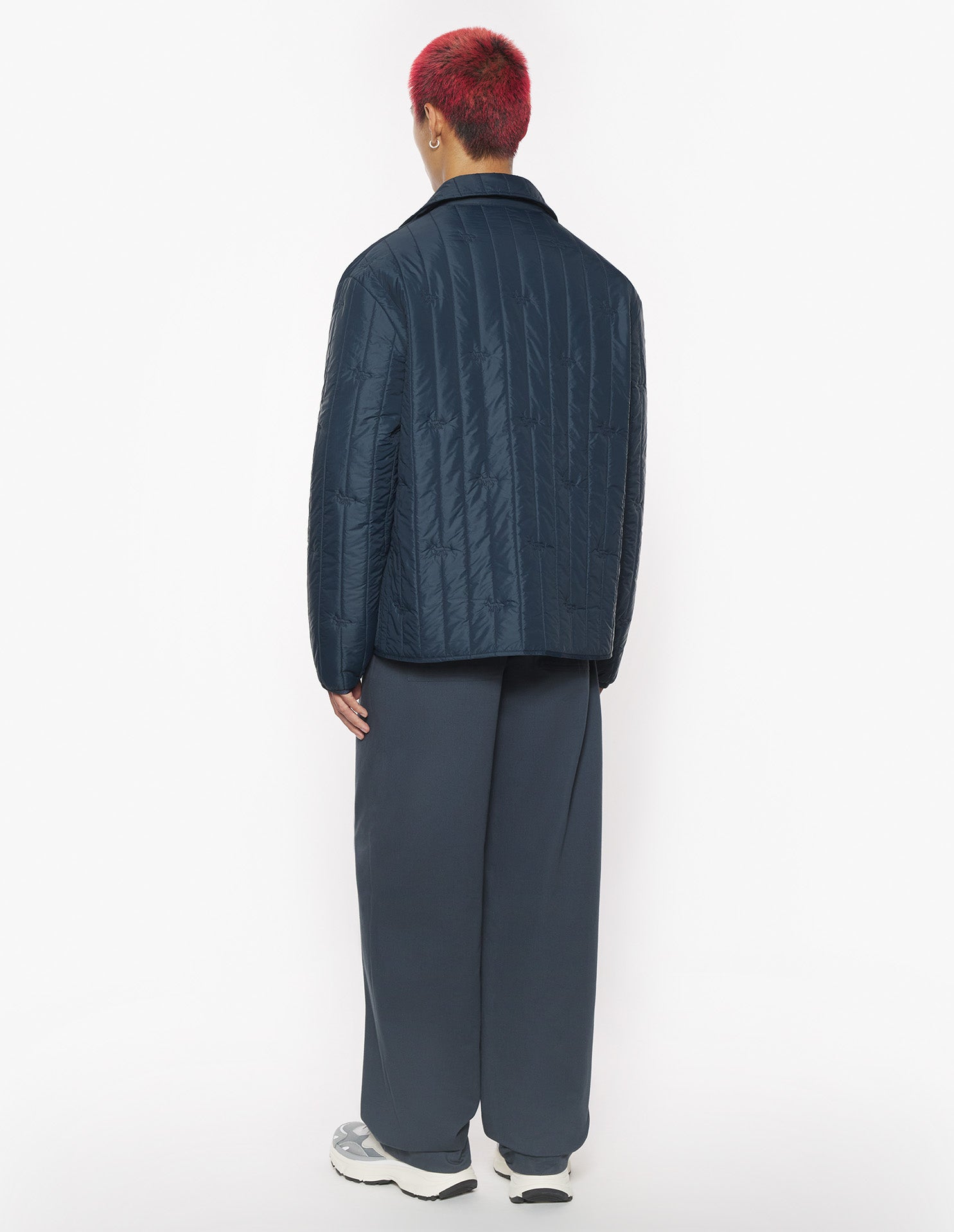 Quilted jacket in technical fabric - Iris Black