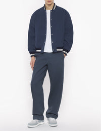 Teddy jacket with embroidered patch - Deep Navy