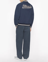 Teddy jacket with embroidered patch - Deep Navy