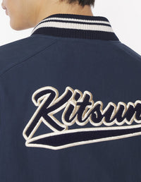 Teddy jacket with embroidered patch - Deep Navy