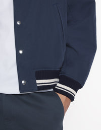 Teddy jacket with embroidered patch - Deep Navy
