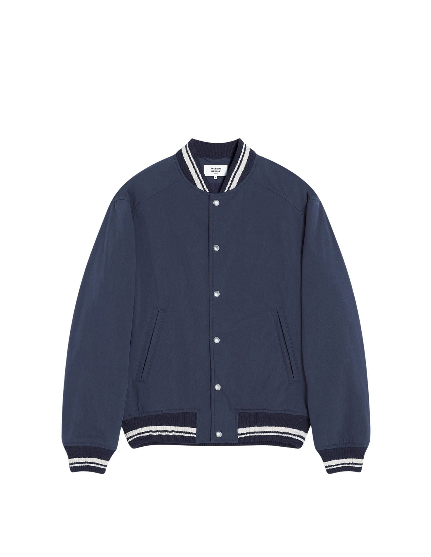 Teddy jacket with embroidered patch - Deep Navy
