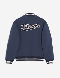 Teddy jacket with embroidered patch - Deep Navy