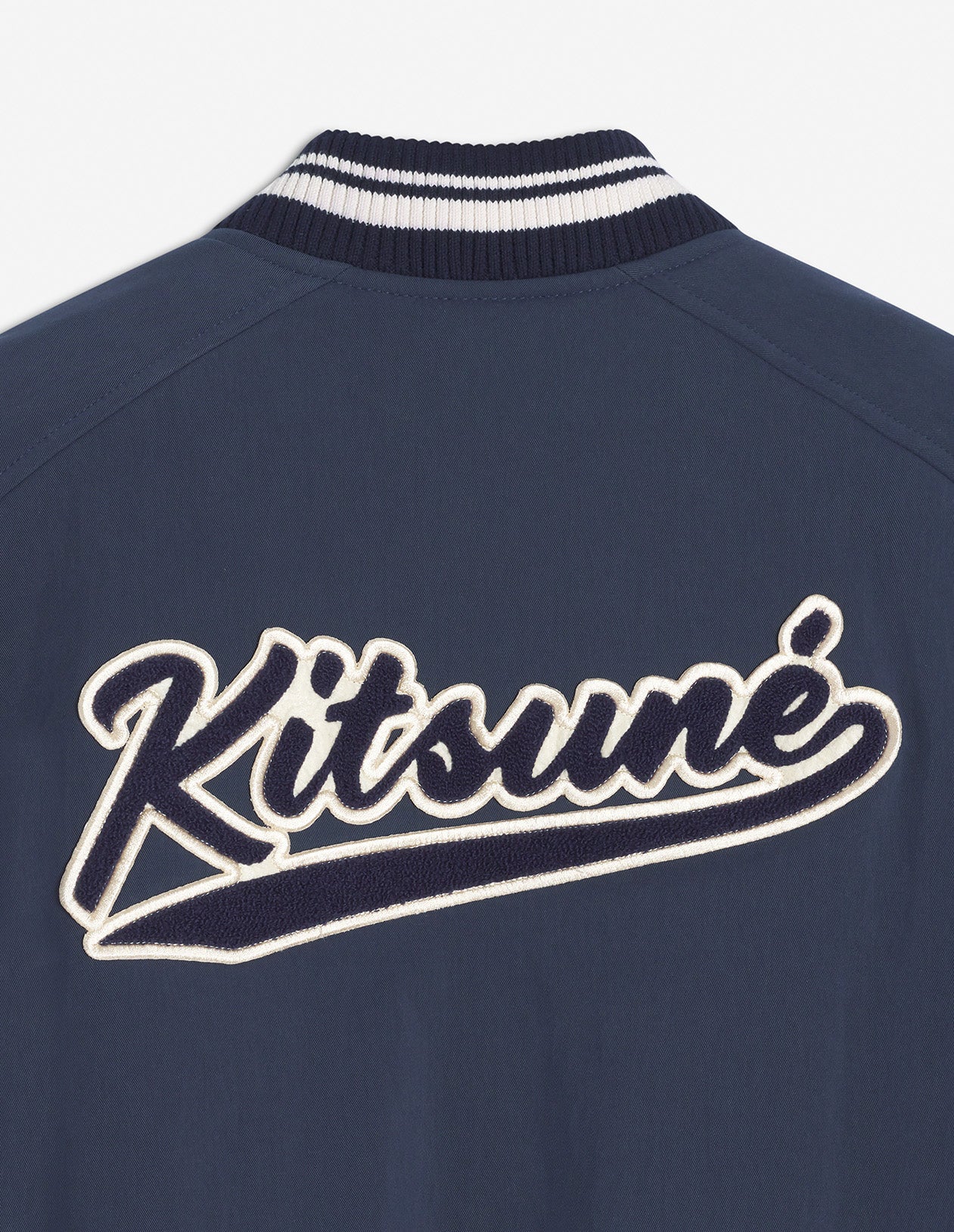 Teddy jacket with embroidered patch - Deep Navy