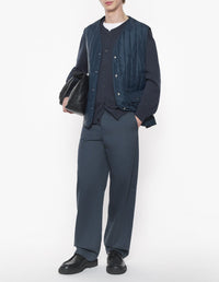 Quilted sleeveless jacket - Iris Black