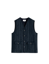 Quilted sleeveless jacket - Iris Black