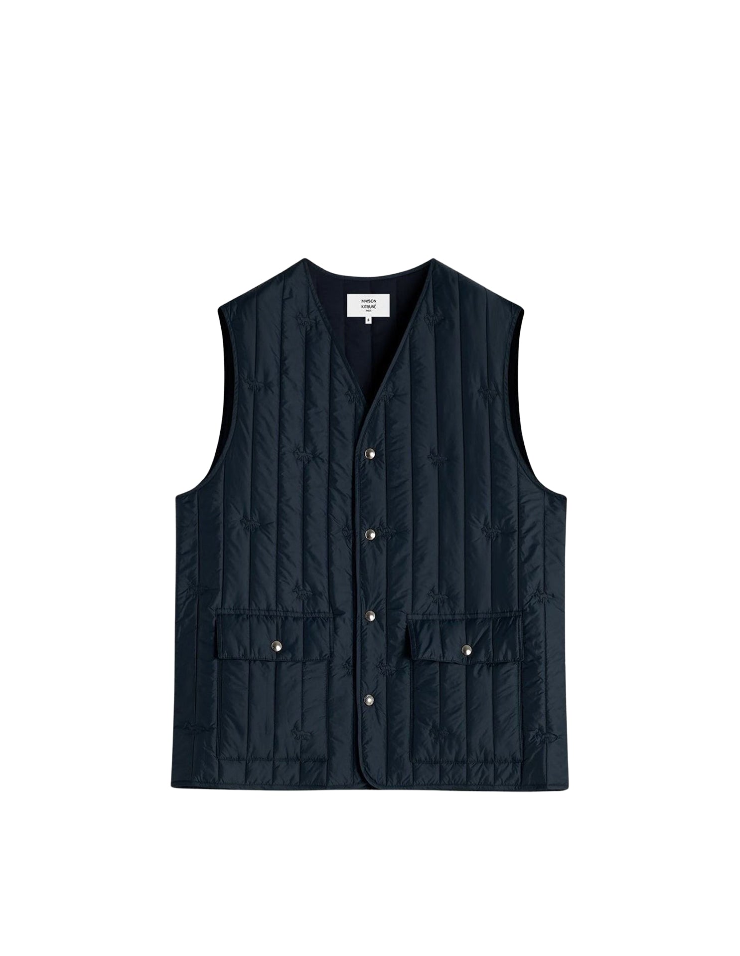 Quilted sleeveless jacket - Iris Black