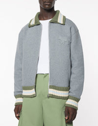 Jacket with embossed logo - Medium Grey Melange