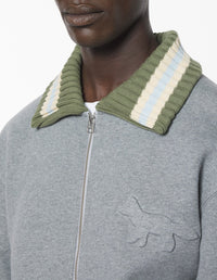 Jacket with embossed logo - Medium Grey Melange