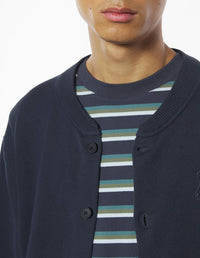 Bold Fox Head embroidered knit jacket - Iris Black