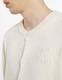 Blouson en maille brodé Bold Fox Head - Rich Vanilla