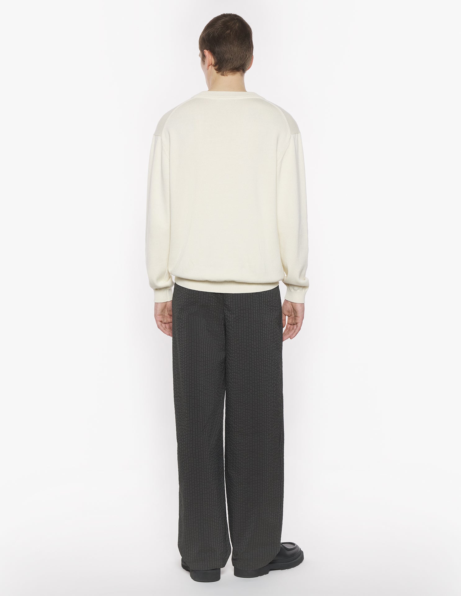 Bold Fox Head embroidered knit jacket - Rich Vanilla