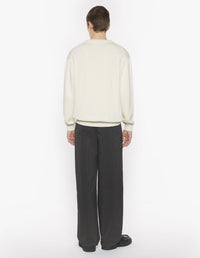 Blouson en maille brodé Bold Fox Head - Rich Vanilla