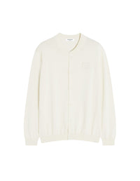 Bold Fox Head embroidered knit jacket - Rich Vanilla