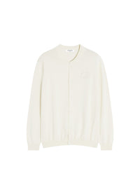 Blouson brodé Bold Fox Head en maille - Rich Vanilla