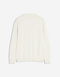 Bold Fox Head embroidered knit jacket - Rich Vanilla