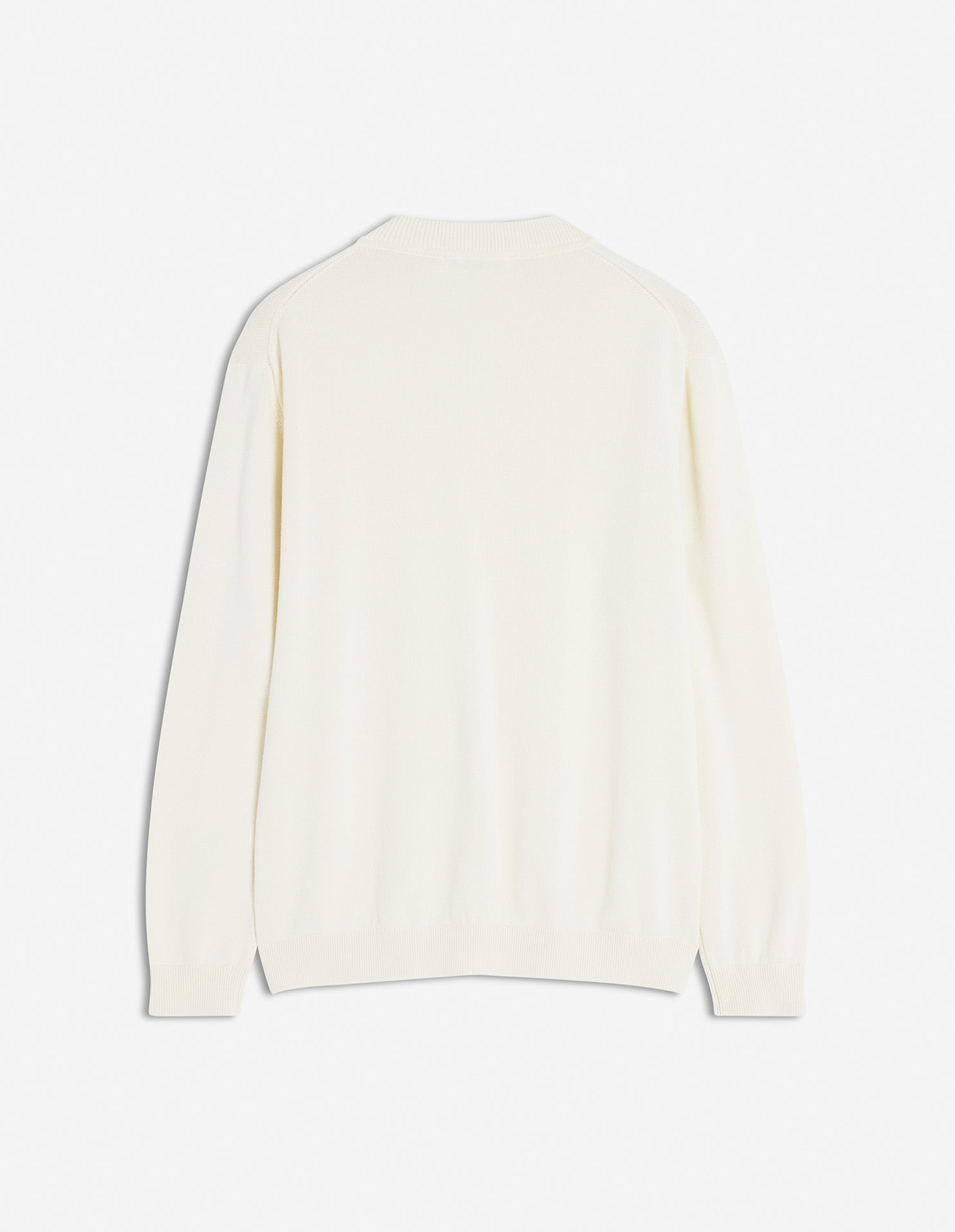 Bold Fox Head embroidered knit jacket - Rich Vanilla