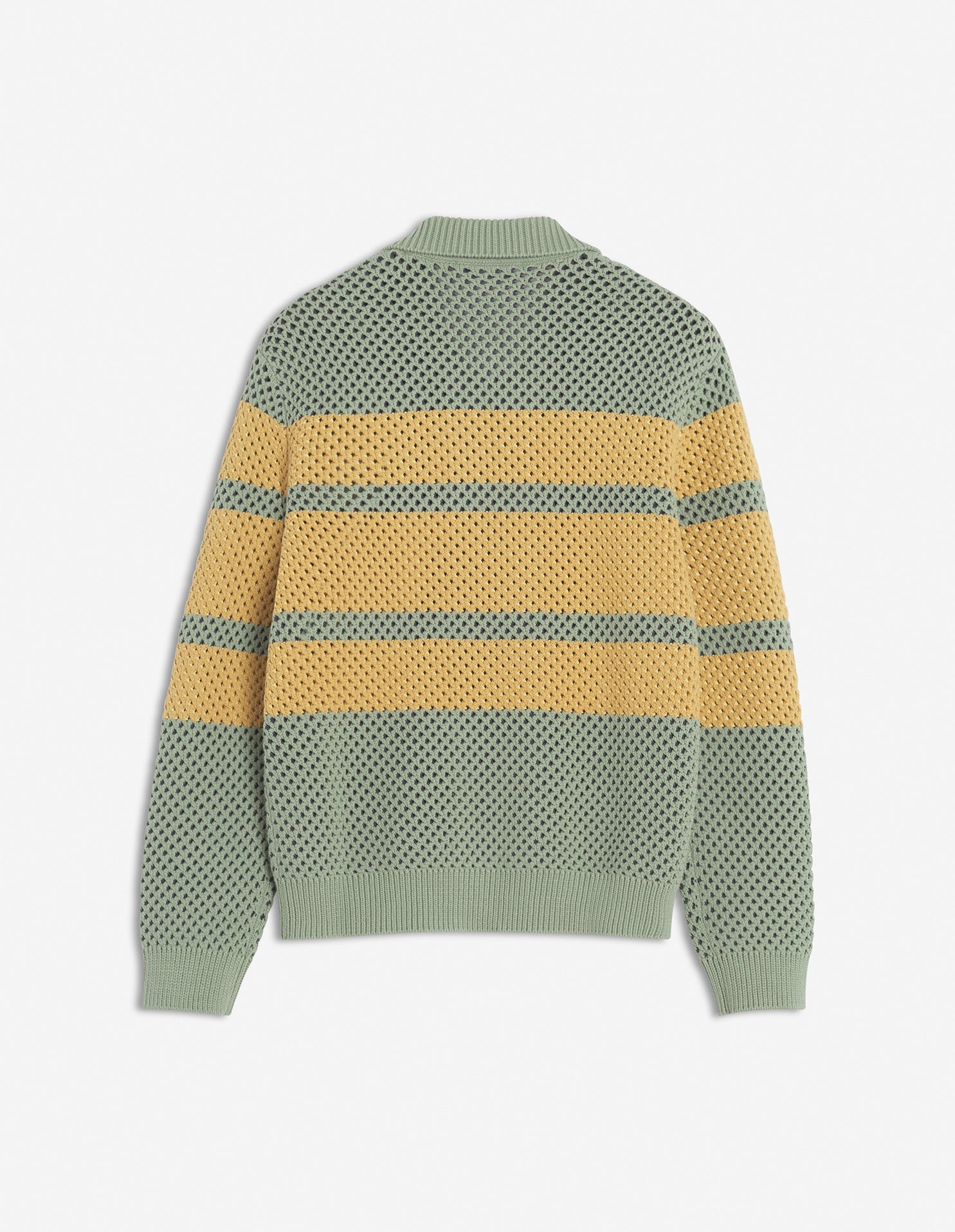 Stripe mesh zip jacket - Green of grey