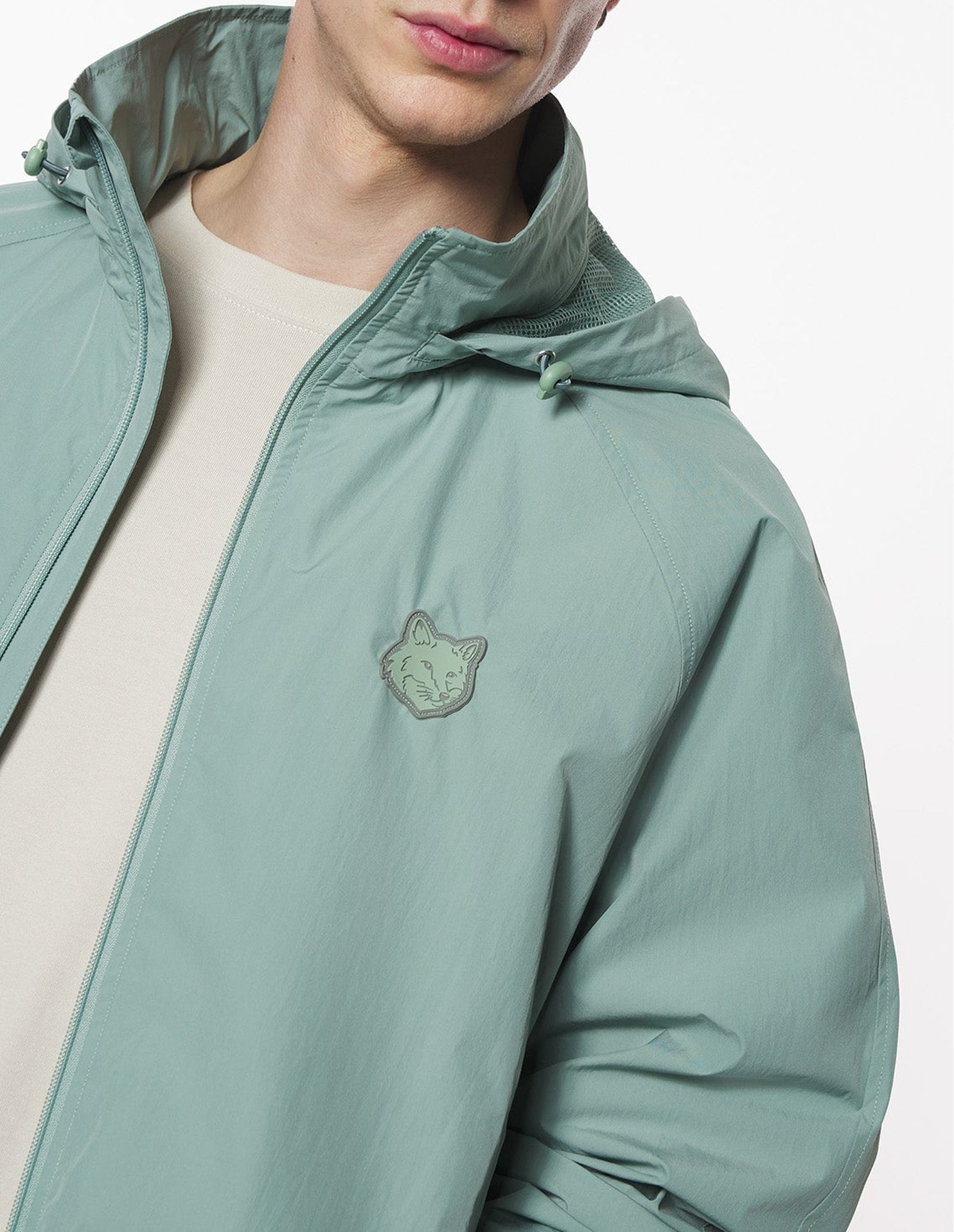 Windbreaker in technical fabric - Vert de Gris