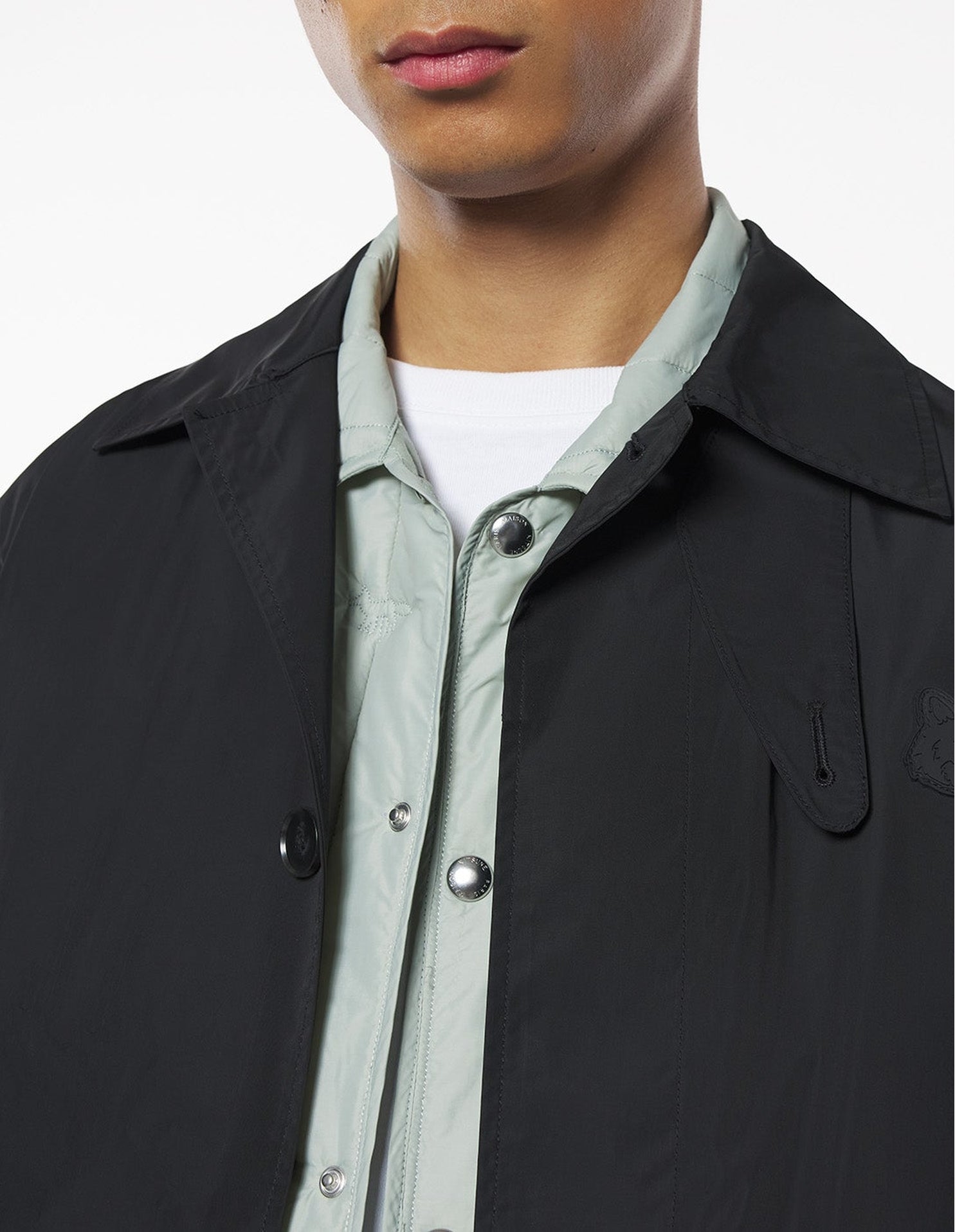 Mackintosh in technical fabric - Black