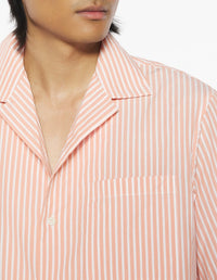 Embroidered short-sleeved shirt - Canyon Sunset & White