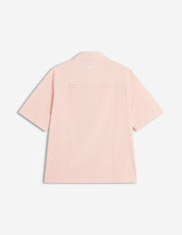 Embroidered short-sleeved shirt - Canyon Sunset & White