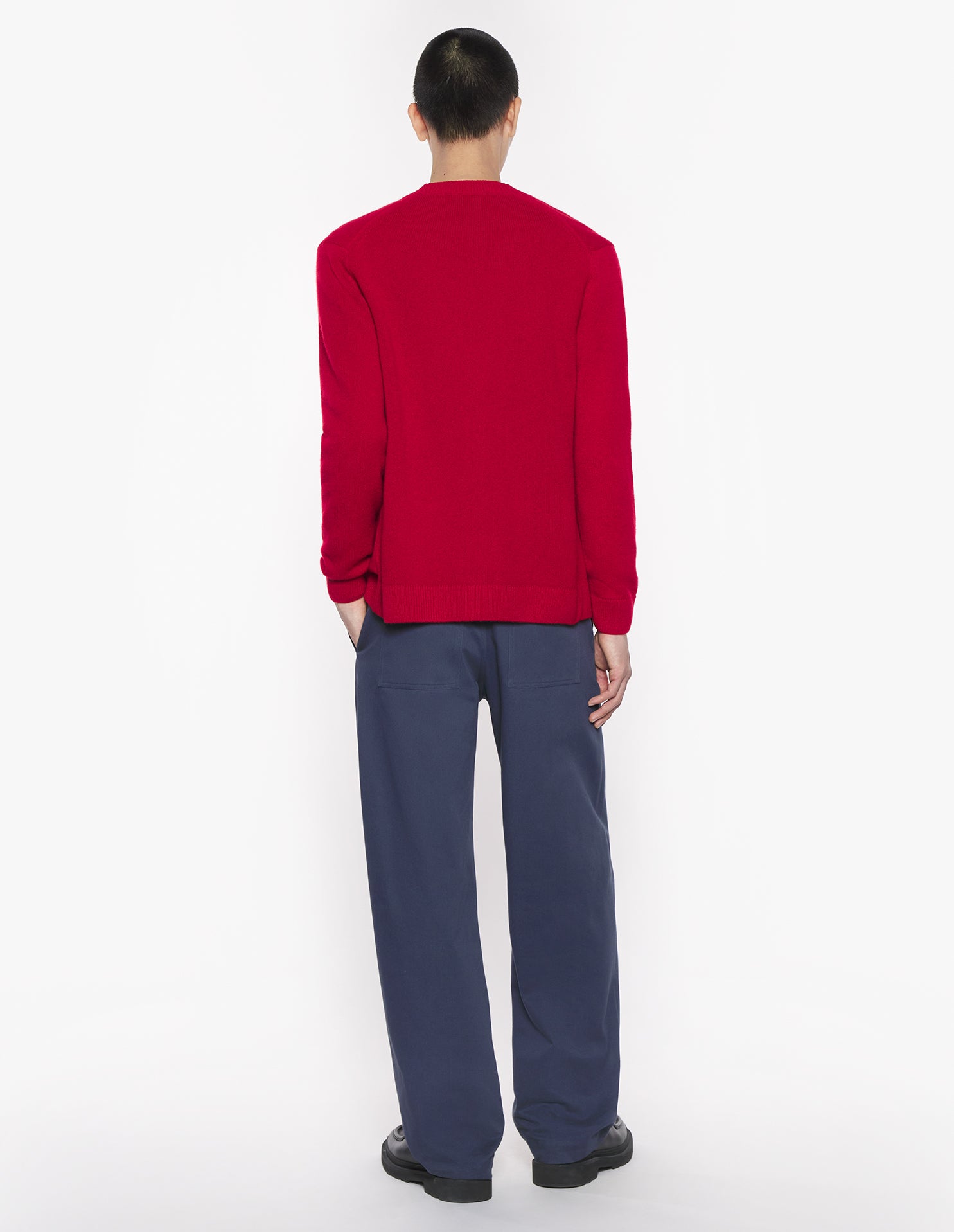 Bold Fox Head Regular Cardigan - Ruby Red