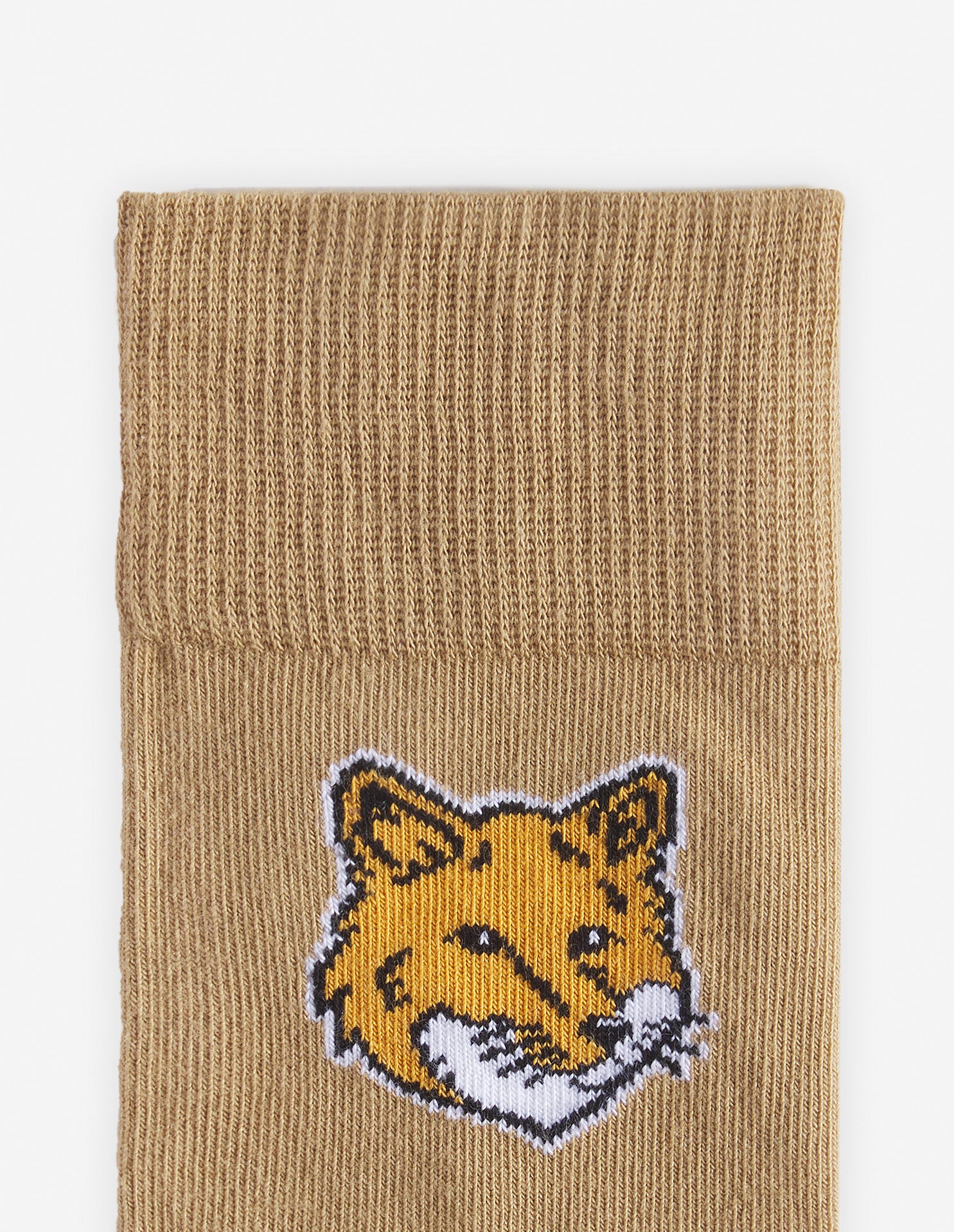 Fox Head jacquard socks - Cardamon