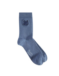 Socks with embroidered patch - Breton Blue